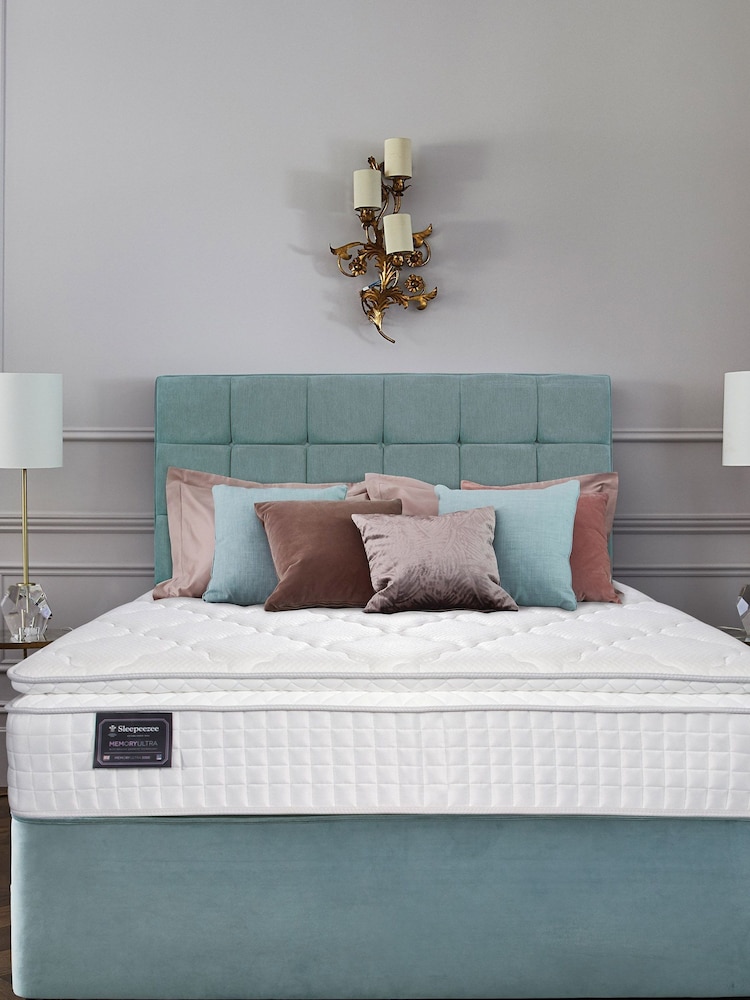 Sleepeezee Green Memory Ultra 3000 Mattress and 2 Drawer Divan Base Set - Image 1 of 2