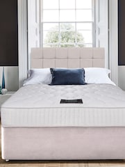 Sleepeezee Cream Cooluxe 1600 Mattress and 2 Drawer Divan Base Set - Image 1 of 2