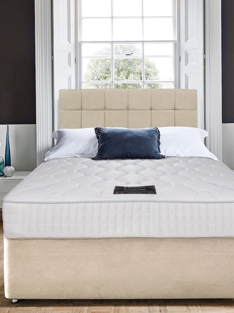 Sleepeezee Natural Cooluxe 1600 Mattress and 2 Drawer Divan Base Set - Image 1 of 2