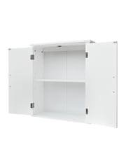 Teamson Home White Newport Wooden Bathroom Storage Wall Cabinet Unit - Image 5 of 6