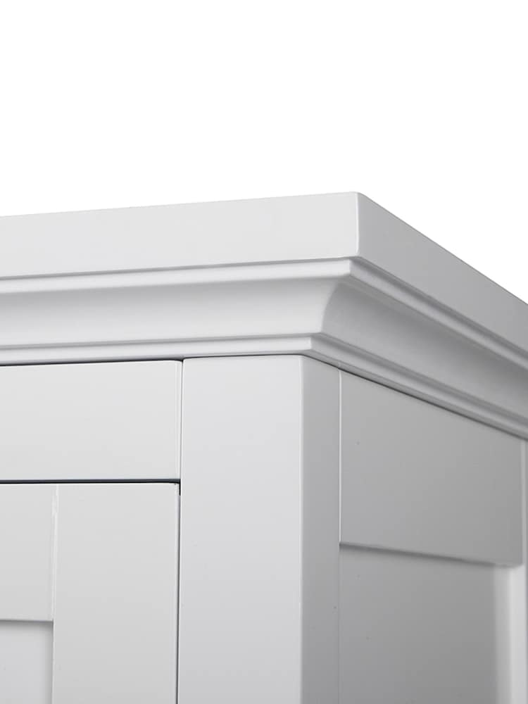 Teamson Home White Wooden Bathroom Storage Wall Medicine Cabinet Unit - Image 5 of 5