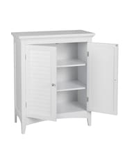 Teamson Home White Wooden Bathroom Storage Free Standing Cabinet Unit - Image 4 of 4