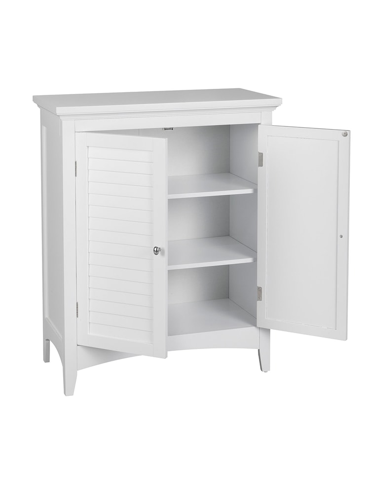 Teamson Home White Wooden Bathroom Storage Free Standing Cabinet Unit - Image 4 of 4