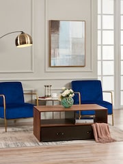 Teamson Home Brown Henry Modern Wooden Coffee Table with Storage - Image 1 of 4