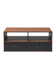 Teamson Home Brown Henry Modern Wooden Coffee Table with Storage - Image 3 of 4