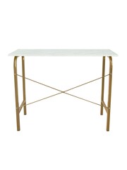 Teamson Home Brass Bella Writing Home Office Desk with Faux Marble Top - Image 2 of 6