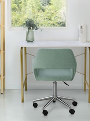 Teamson Home Brass Bella Writing Home Office Desk with Faux Marble Top - Image 3 of 6