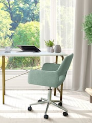 Teamson Home Brass Bella Writing Home Office Desk with Faux Marble Top - Image 5 of 6