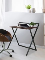 Teamson Home Brown Foldable Wooden Writing Home Office Desk - Image 2 of 4