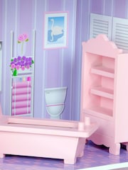Teamson Home Pink Kids Tiffany Wooden Interactive Dollhouse - Image 3 of 4
