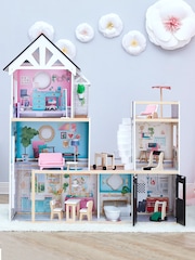 Teamson Home Pink Kids Mansion Wooden Interactive Doll House - Image 1 of 4