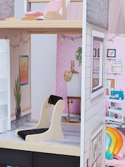 Teamson Home Pink Kids Mansion Wooden Interactive Doll House - Image 3 of 4