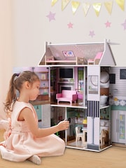 Teamson Home White Kids Mansion Wooden Interactive Doll House - Image 1 of 6