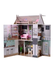Teamson Home White Kids Mansion Wooden Interactive Doll House - Image 5 of 6