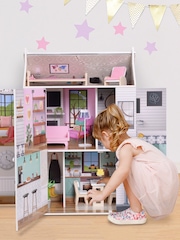 Teamson Home White Kids Mansion Wooden Interactive Doll House - Image 6 of 6
