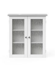 Teamson Home White Connor Wooden Bathroom Storage Wall Cabinet Unit - Image 3 of 6