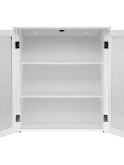 Teamson Home White Connor Wooden Bathroom Storage Wall Cabinet Unit - Image 4 of 6