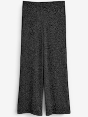 Black Sequin Wide Leg Trousers - Image 5 of 6