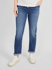 JoJo Maman Bébé Mid Wash Blue Mom Maternity Denim Jeans - Image 2 of 5