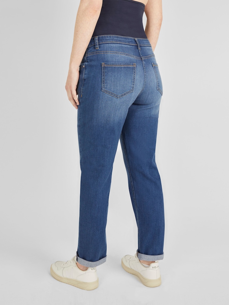 Bleu délavage moyen - JoJo Maman Bébé Mom Maternity Denim Jeans - Image 4 of 5