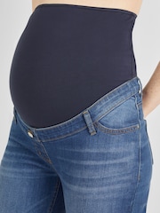 JoJo Maman Bébé Mid Wash Blue Mom Maternity Denim Jeans - Image 5 of 5
