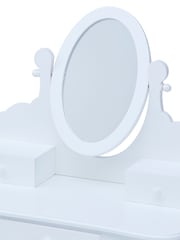 Teamson Home White Rapunzel Kids Wooden Vanity Set with Mirror - Image 5 of 6