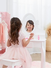 Teamson Home White Rapunzel Kids Wooden Vanity Set with Mirror - Image 6 of 6