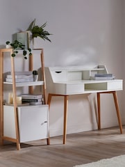 Teamson Home White Creativo Simplistic Wooden Writing Desk with Storage - Image 1 of 4