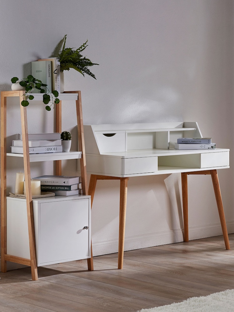 Teamson Home White Creativo Simplistic Wooden Writing Desk with Storage - Image 1 of 4