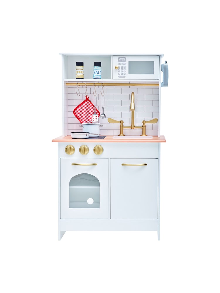 Teamson Home White Boston Interactive Wooden Play Kitchen Set - Image 2 of 6
