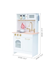 Teamson Home White Boston Interactive Wooden Play Kitchen Set - Image 4 of 6