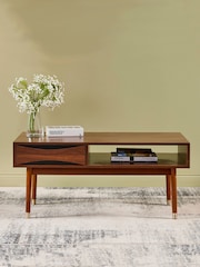 Teamson Home Brown Dawson Modern Wooden Coffee Table with Storage - Image 1 of 4