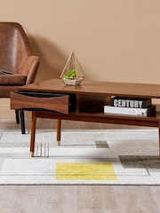 Teamson Home Brown Dawson Modern Wooden Coffee Table with Storage - Image 3 of 4