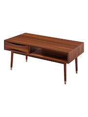 Teamson Home Brown Dawson Modern Wooden Coffee Table with Storage - Image 4 of 4