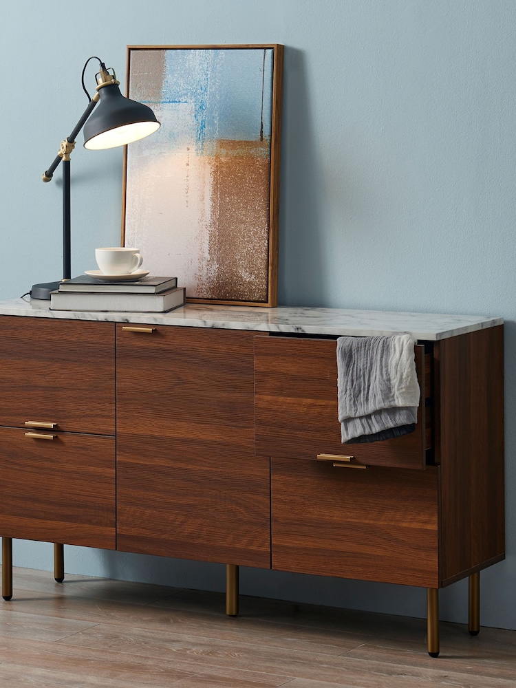 Teamson Home Brown Ashton Wooden Sideboard, TV Cabinet with Storage - Image 1 of 4