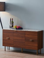 Teamson Home Brown Ashton Wooden Sideboard, TV Cabinet with Storage - Image 2 of 4