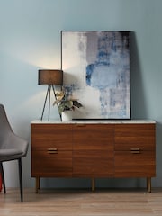 Teamson Home Brown Ashton Wooden Sideboard, TV Cabinet with Storage - Image 3 of 4