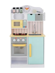 Teamson Home Blue Interactive Wooden Play Kitchen Set - Image 2 of 6