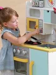 Teamson Home Blue Interactive Wooden Play Kitchen Set - Image 4 of 6