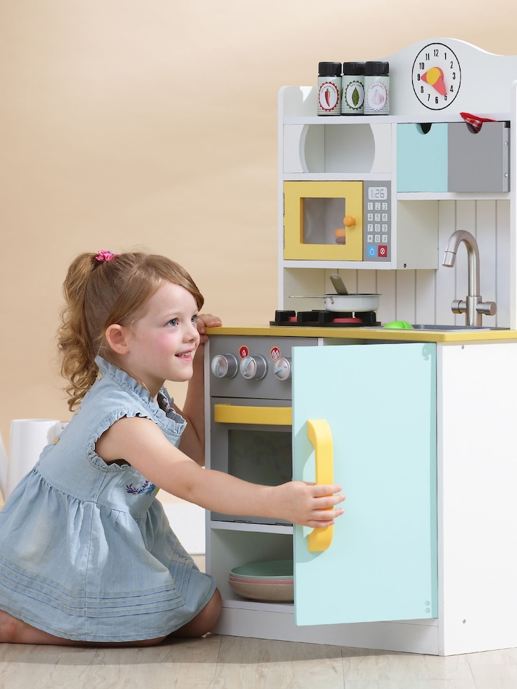 Teamson Home Blue Interactive Wooden Play Kitchen Set - Image 6 of 6