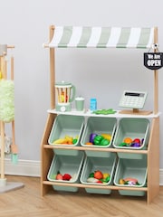Teamson Home Green Little Helper Wooden Market Play Stand Set - Image 6 of 6