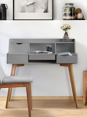 Teamson Home Grey Creativo Simplistic Wooden Writing Desk with Storage - Image 1 of 4