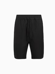AllSaints Black Hanbury Cotton/Linen Blend Shorts - Image 7 of 7