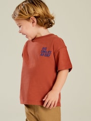 Rust Brown Simple Short Sleeve T-Shirt (3mths-7yrs) - Image 1 of 5