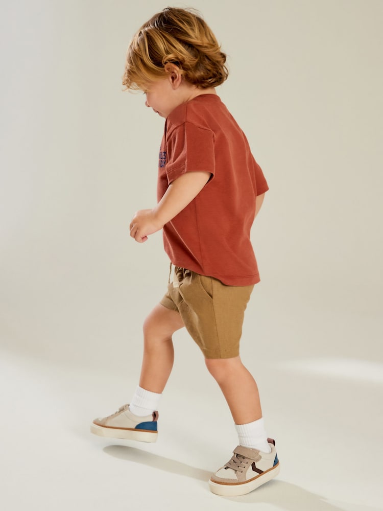 Rust Brown Simple Short Sleeve T-Shirt (3mths-7yrs) - Image 2 of 5