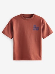 Rust Brown Simple Short Sleeve T-Shirt (3mths-7yrs) - Image 3 of 5