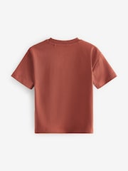 Rust Brown Simple Short Sleeve T-Shirt (3mths-7yrs) - Image 4 of 5