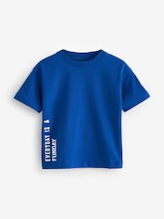 Cobalt Blue Simple Short Sleeve T-Shirt (3mths-7yrs) - Image 6 of 8