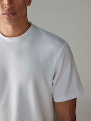 White Lightweight Regular Fit Soft Touch Lightweight T-Shirt - Image 4 of 8