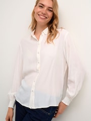 Cream Nola Loose Sleeve Button White Shirt - Image 4 of 6